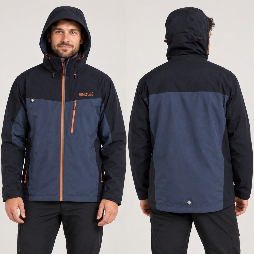 Regatta Great Outdoors Jacket Mens XL Blue Orange Isotex Waterproof RMW279